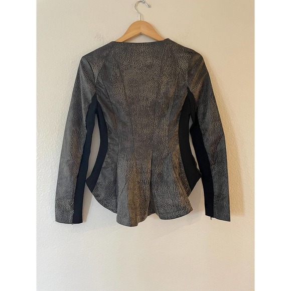 Robbi & Nikki Size S Women's Asymmetrical Zip Jacket Distressed Faux Leather - Picture 3 of 8